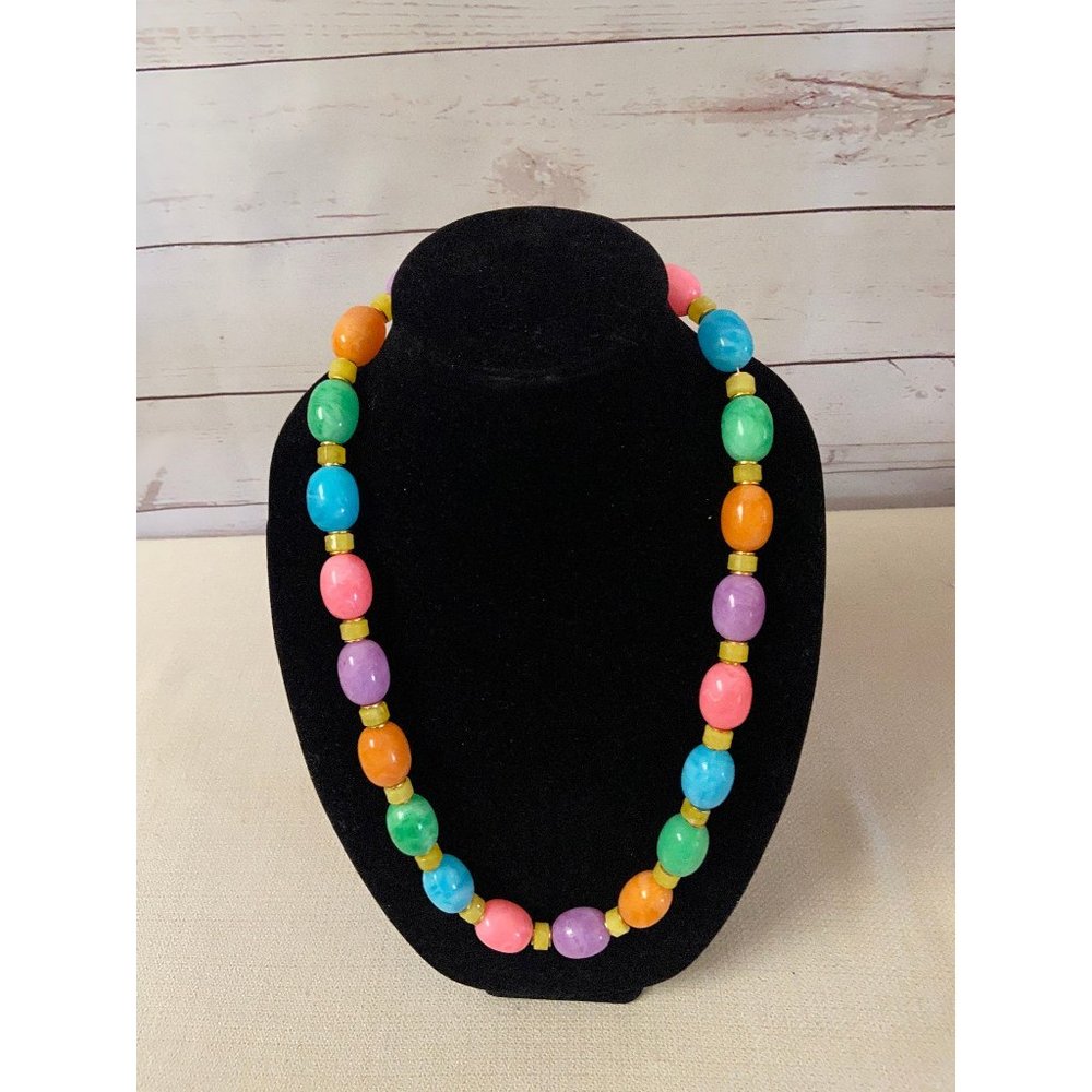 Vintage Pastel Multi-Color  Necklace ~ 50's - 60's